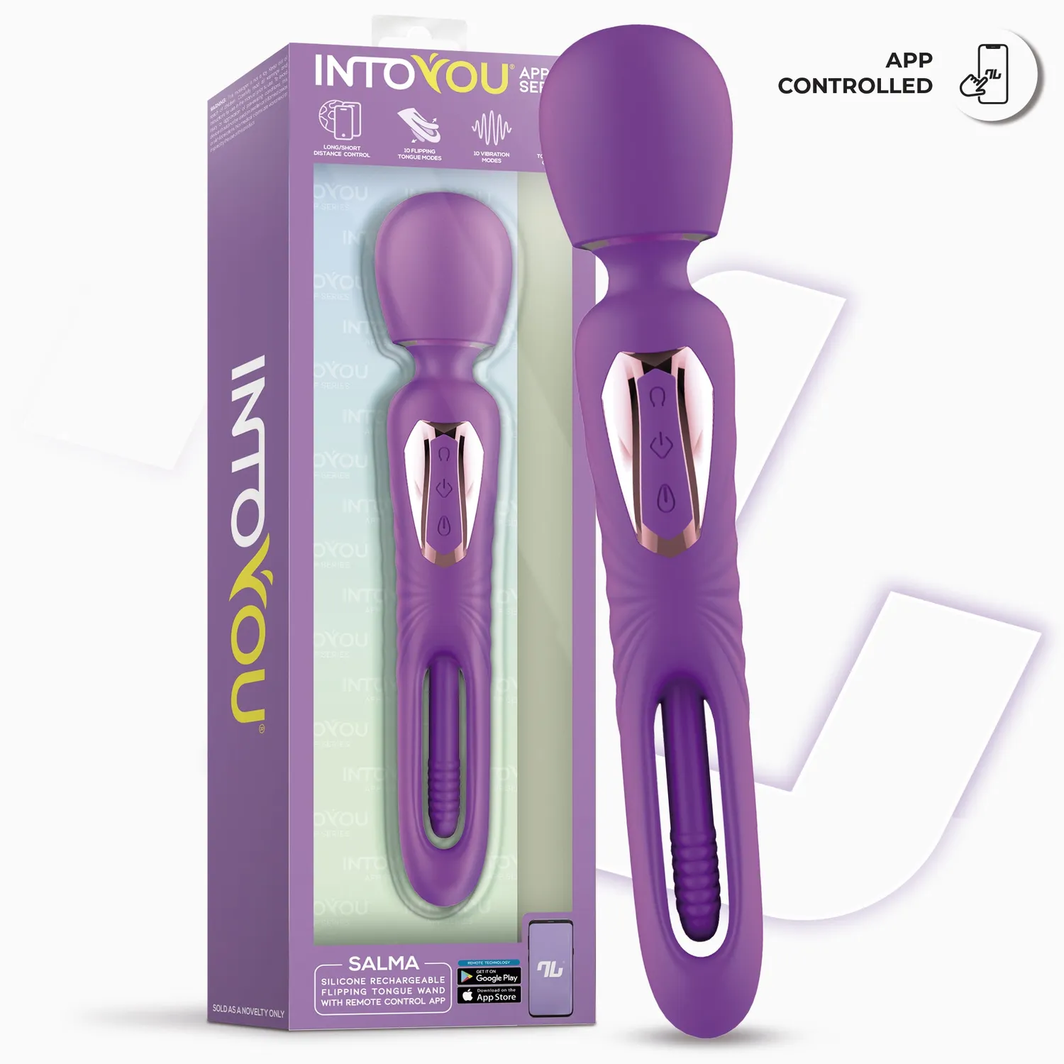 Intoyou Salma vibrator met flipping tongue en app