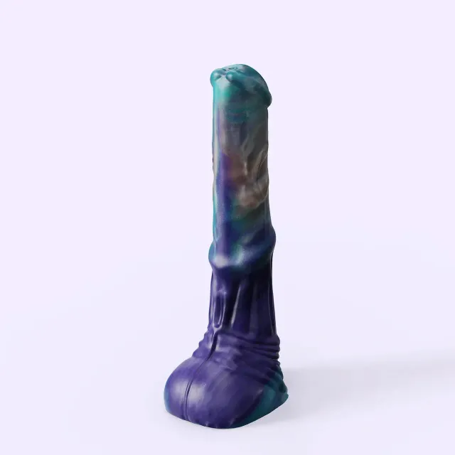 Beisar Faunus fantasy dildo blauw-goud trillend