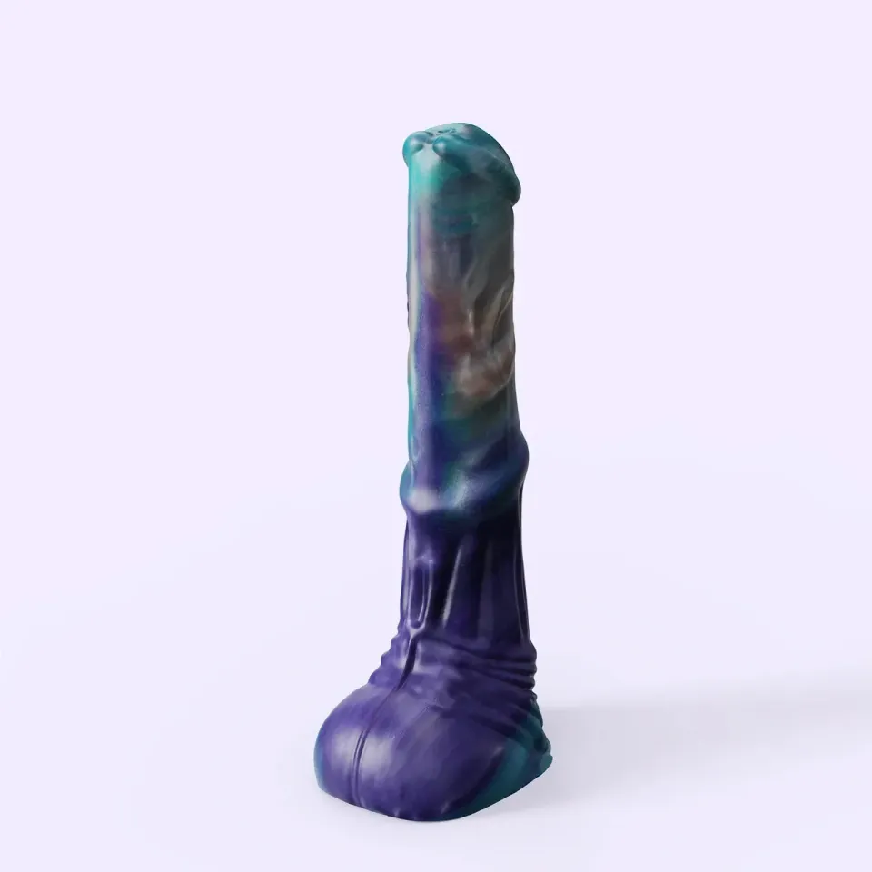 Beisar Faunus fantasy dildo blauw-goud trillend