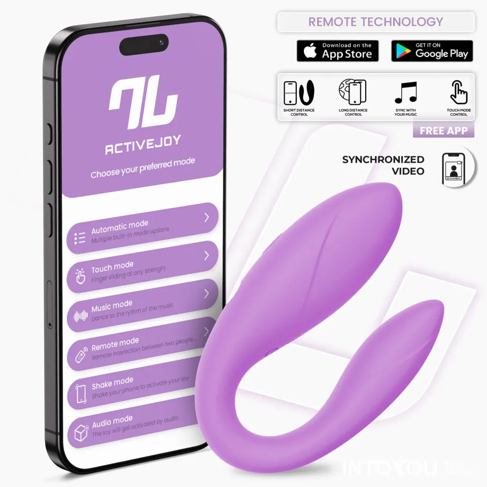 Intoyou paars vibrator lavendel U-vorm met app