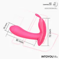 Intoyou Wingy vlindervibrator met app perzikroze
