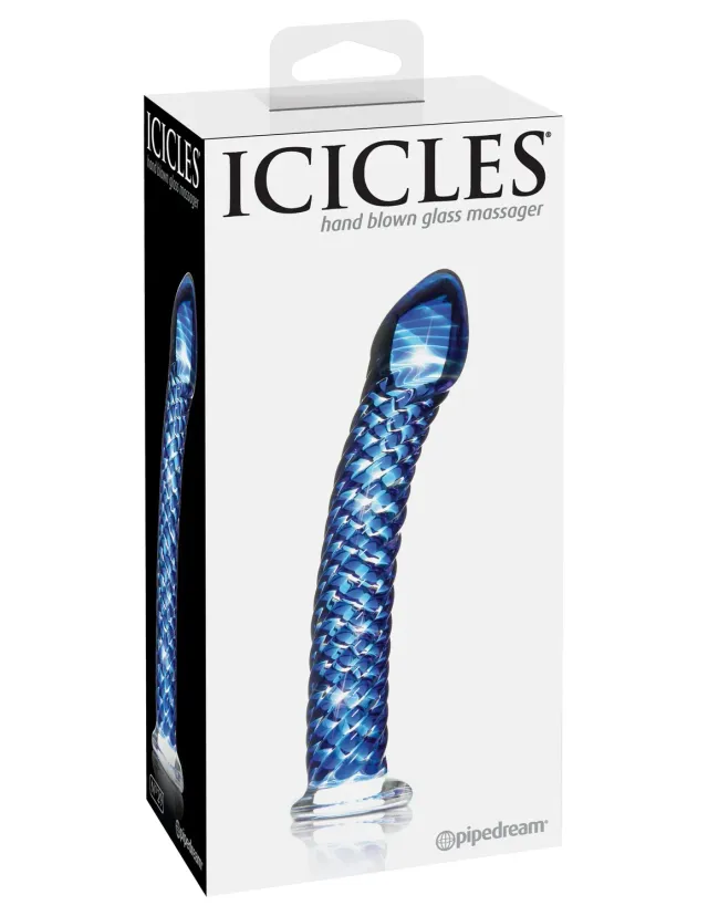 Pipedream Icicles No. 29 glazen dildo blauw handgemaakt