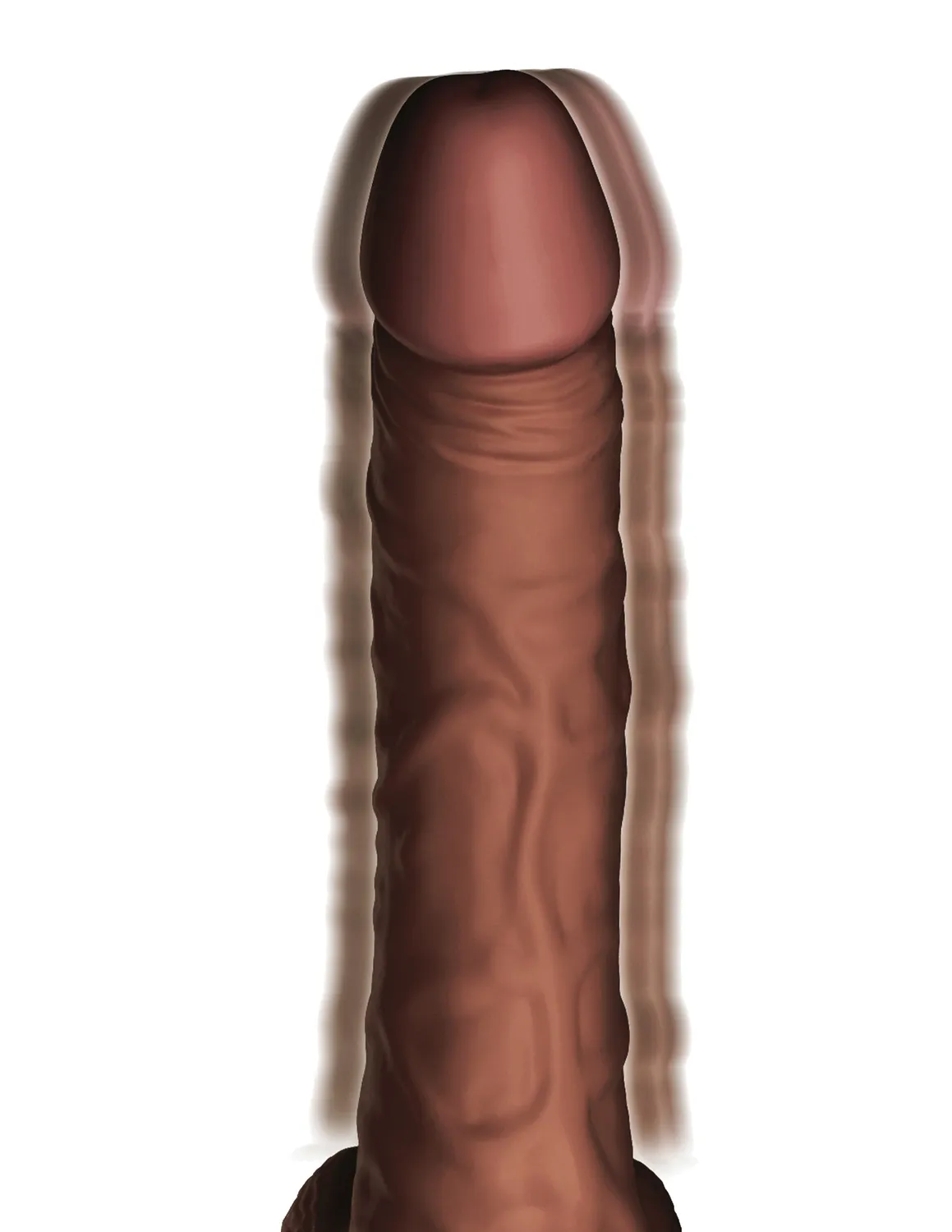Pipedream King Cock Plus stotende vibrator 7,5 inch bruin verwarmd