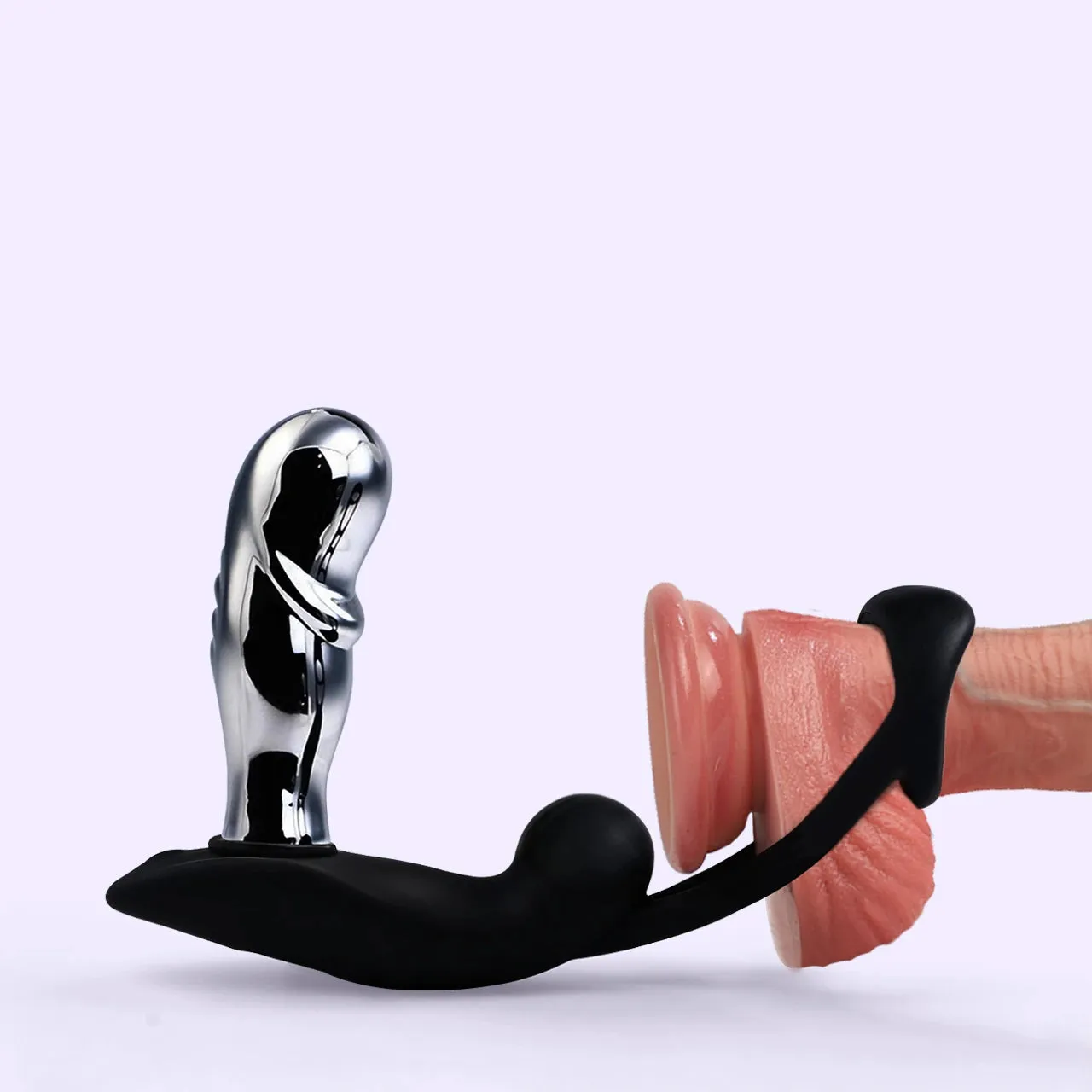 Beisar Thor prostatemassager zilver e-stim vibratie