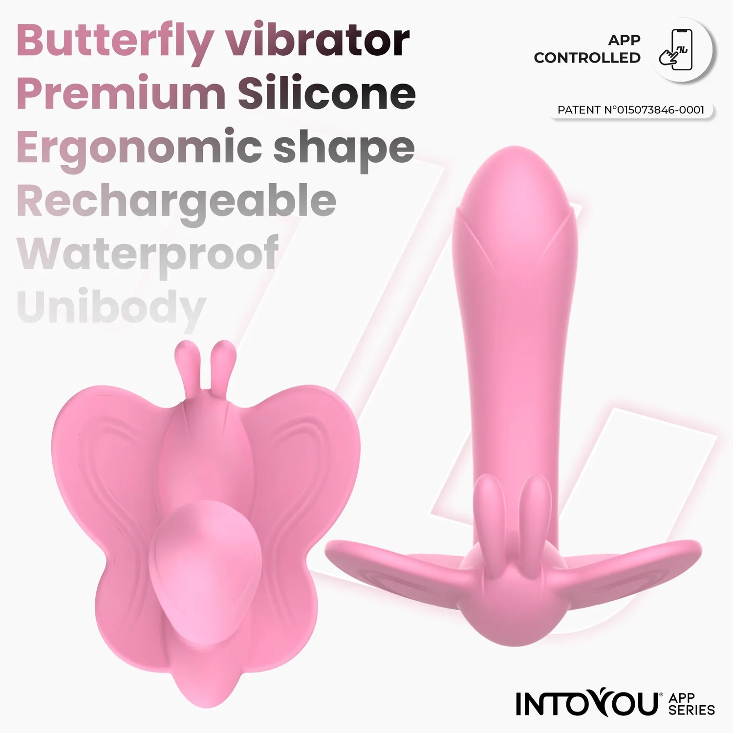 Intoyou Wingy vlinder vibrator met app roze
