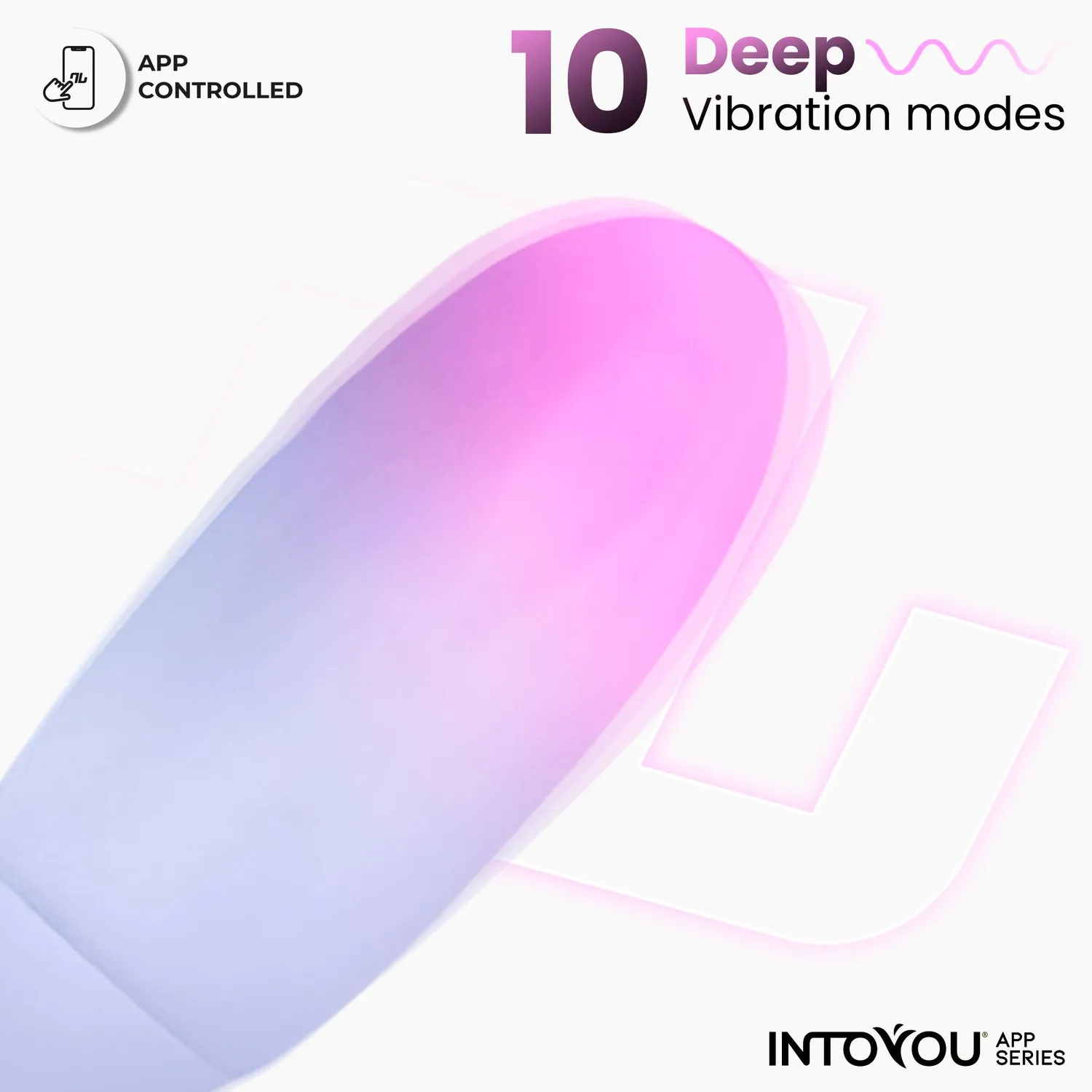 Intoyou App vibrerend ei roze-blauw met 10 standen