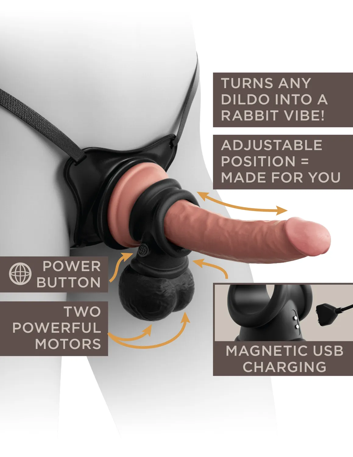 Pipedream King Cock Vibrating Swinging Balls cockring