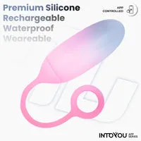Intoyou Vibratie-ei met App Blauw Roze waterdicht