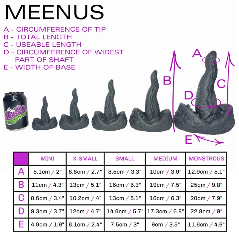Tentickle Meenus fantasy dildo met tongstructuur