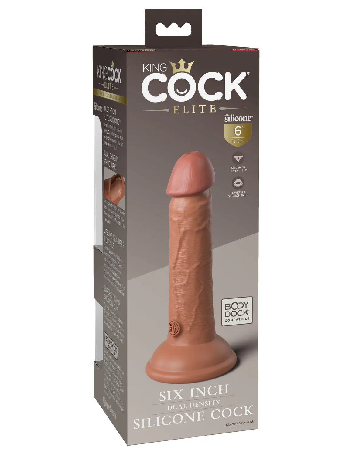 Pipedream King Cock Elite 6 Dual Density dildo siliconen