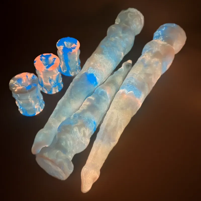 Tentickle Toxxxik Trans Pride stroker mini soft glow in the dark