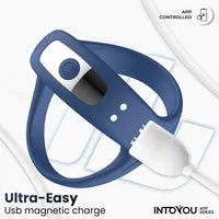 Intoyou Rank penisring vibrerend met app blauw