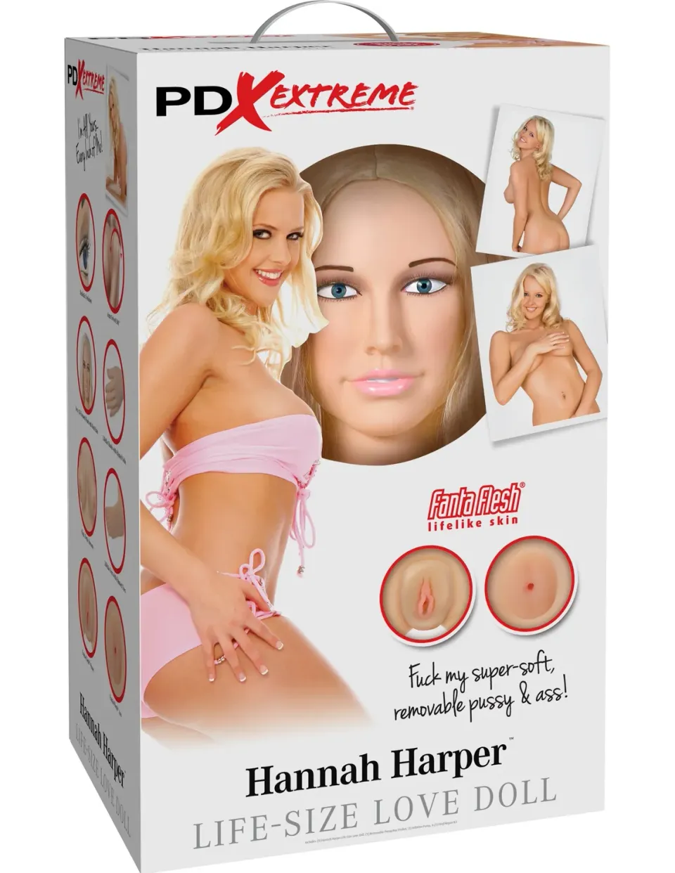 Pipedream PDX Extreme Hannah Harper opblaaspop lifesize