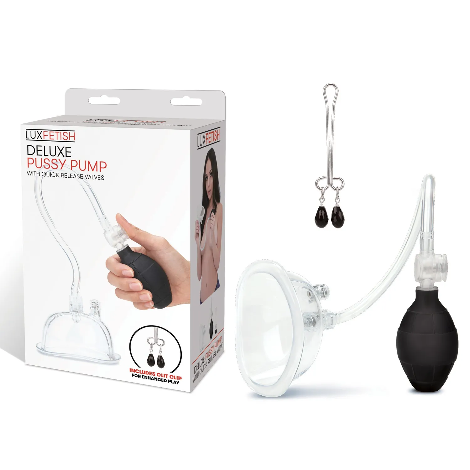 Lux Fetish Deluxe pussypomp met clitklem