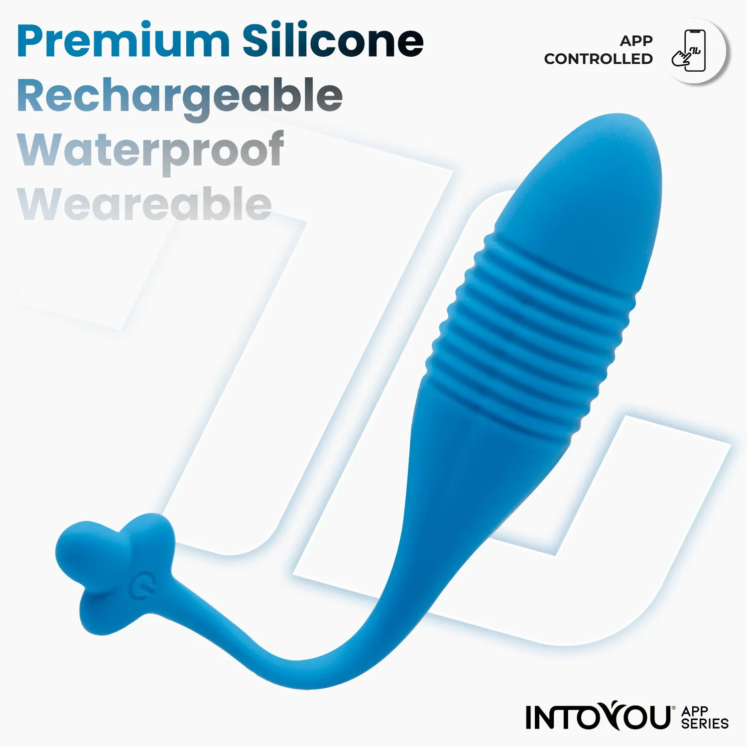 Intoyou Thrusting vibrerend ei blauw met appbediening