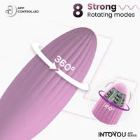 Intoyou vibratie-ei roterende balletjes paars met app