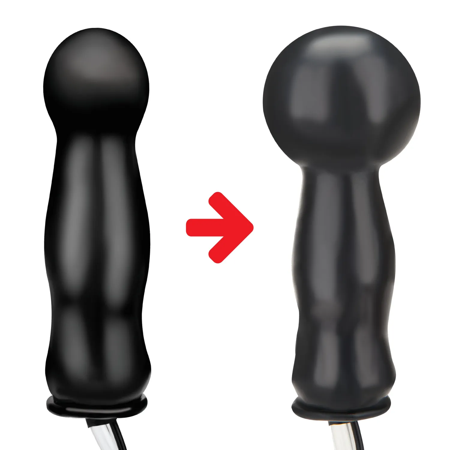 Lux Fetish 4.5" Opblaasbare Vibrerende Buttplug