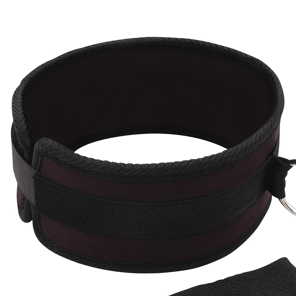 Lux Fetish Collar And Leash halsband met leiband neopreen