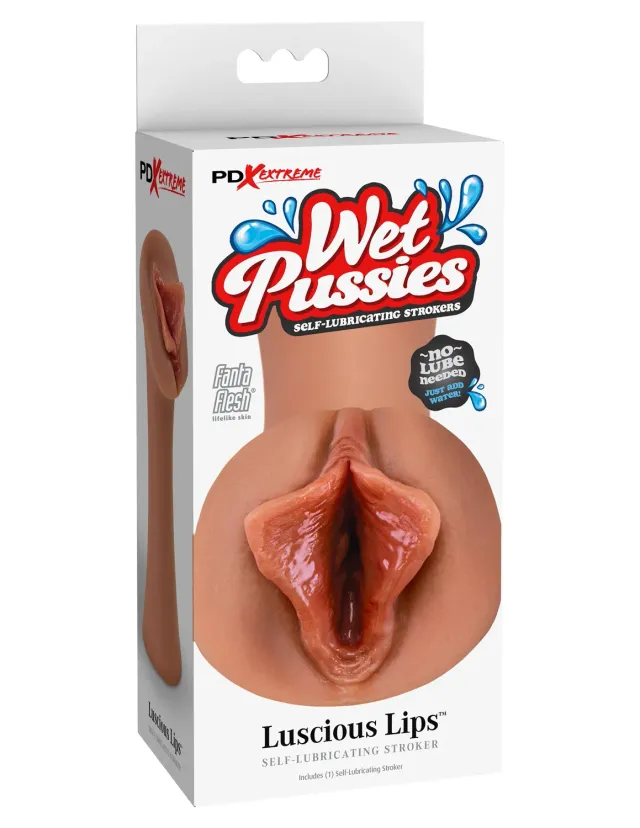 Pipedream Wet Pussies Luscious Lips masturbator stroker tan