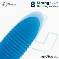 Intoyou vibratie-ei thrusting met app blauw 20,5 cm