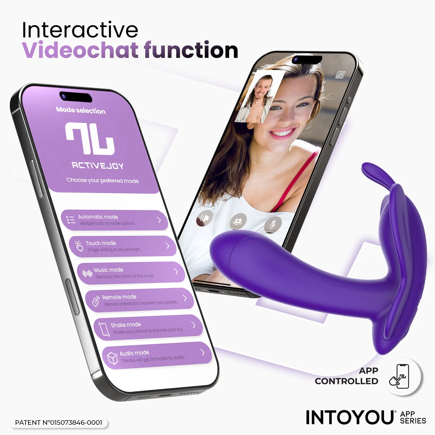 Intoyou Wingy vlinder vibrator paars met app