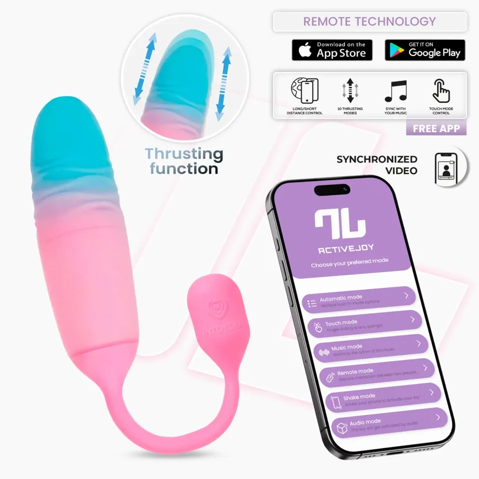 Intoyou NexEgg Motion vibratie-ei roze/turquoise stuwend