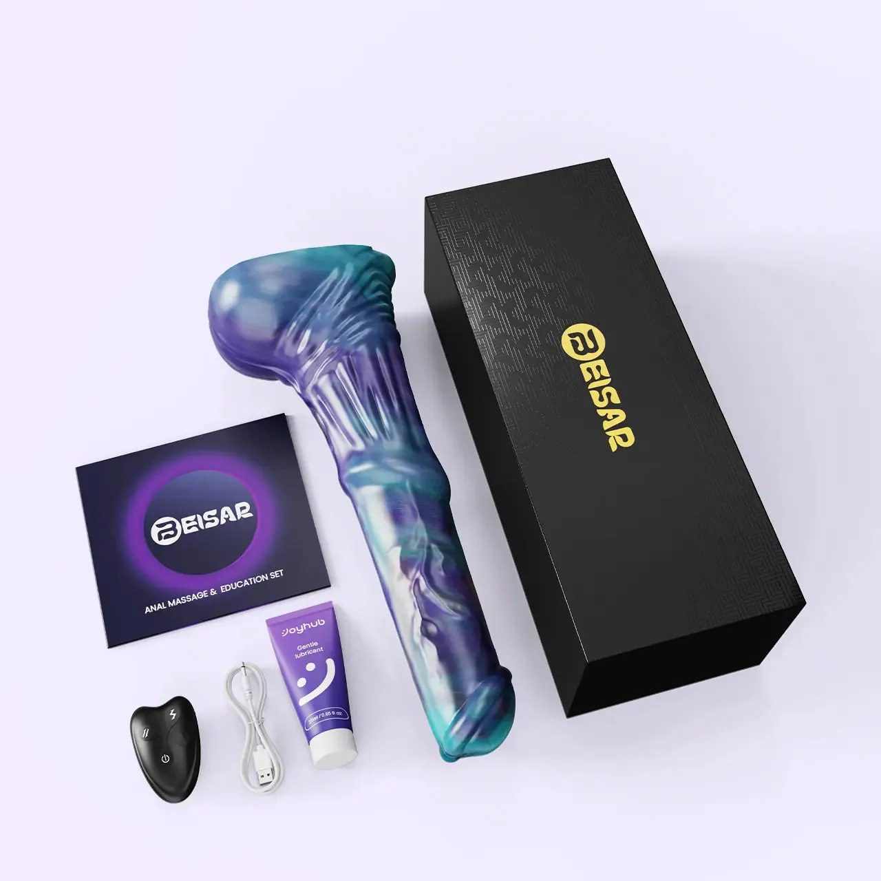 Beisar Faunus fantasy dildo blauw-goud trillend