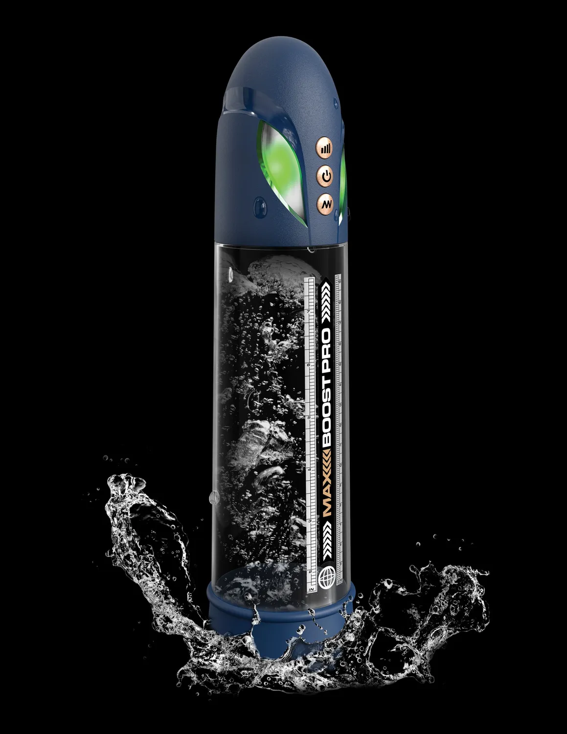 Pipedream Pump Worx Max Boost Pro Flow penispomp automatisch blauw