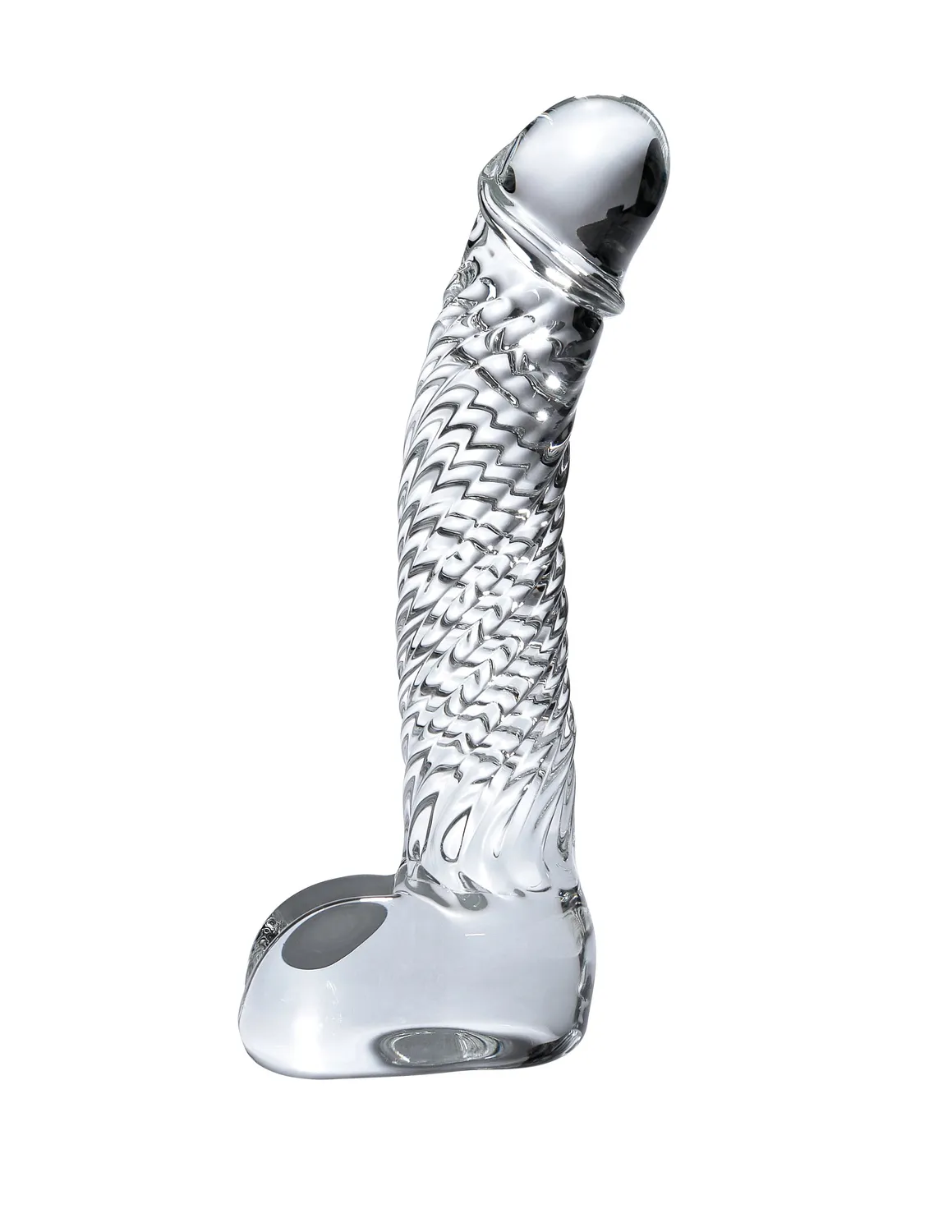 Pipedream Icicles No. 61 glazen dildo transparant geribbeld