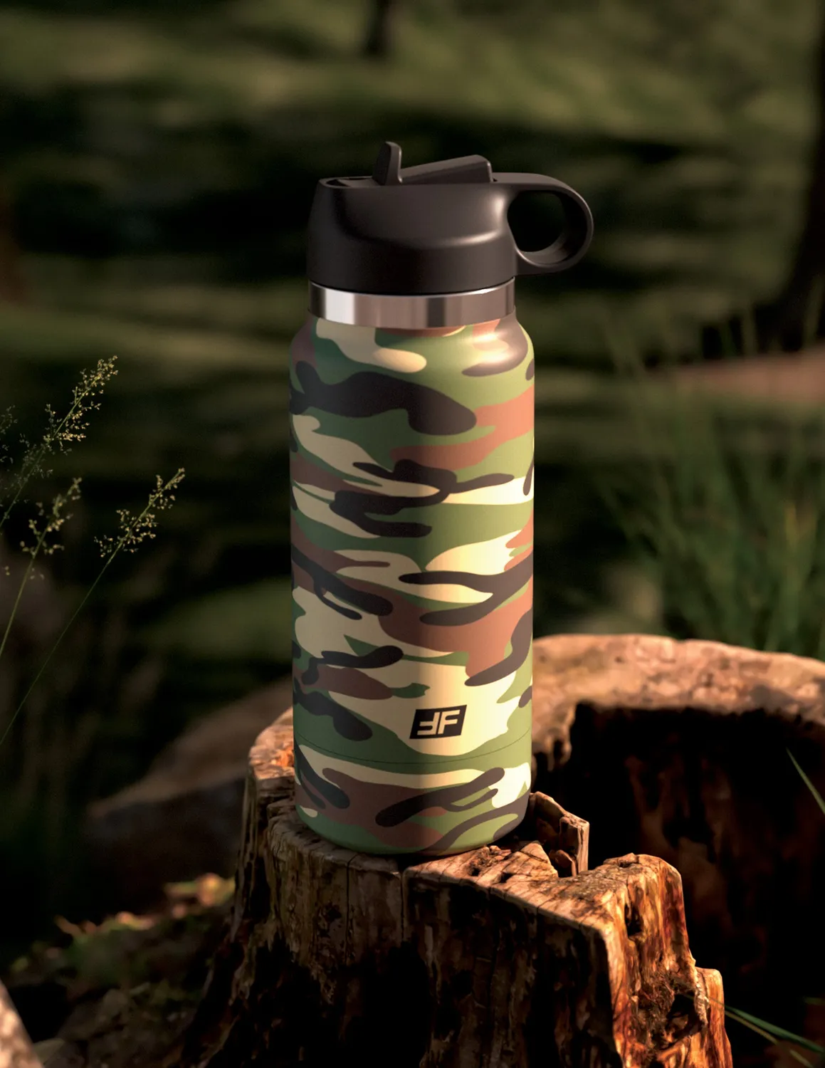 Pipedream Fap Flask Happy Camper stroker fles camo ribbel