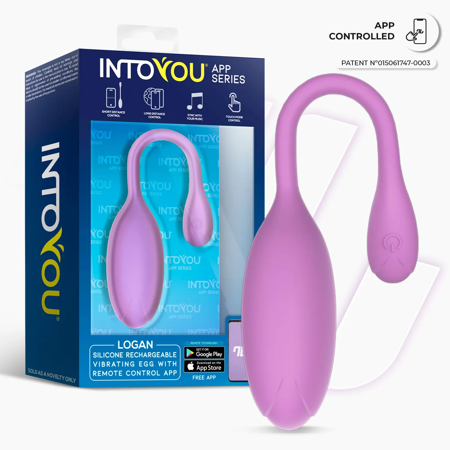 Intoyou Logan Vibratie-ei Paars siliconen