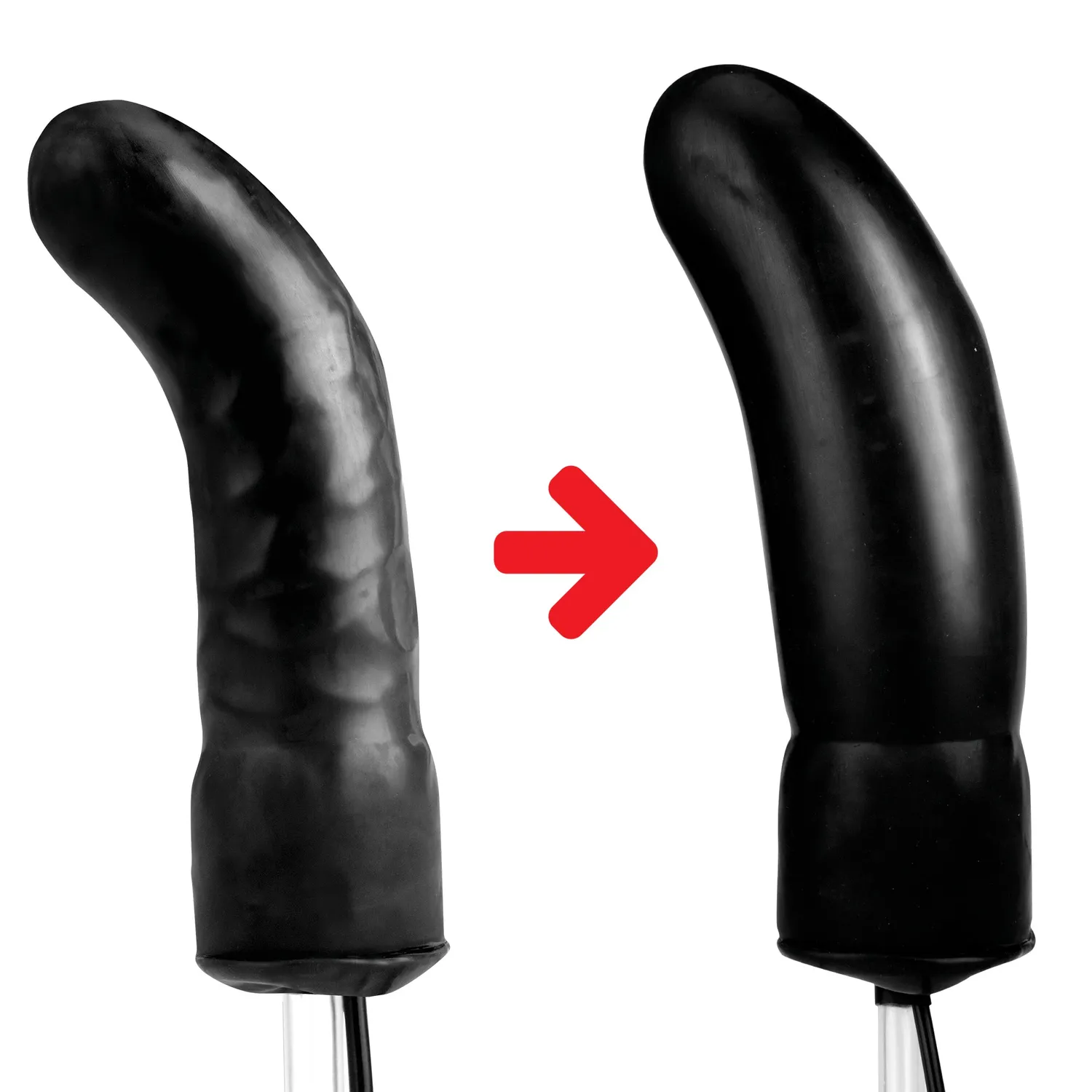 Lux Fetish 6" Opblaasbare Gebogen Vibrerende Dildo