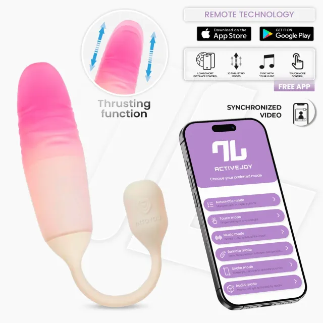 Intoyou NexEgg Motion vibrerend ei beige roze thrusting