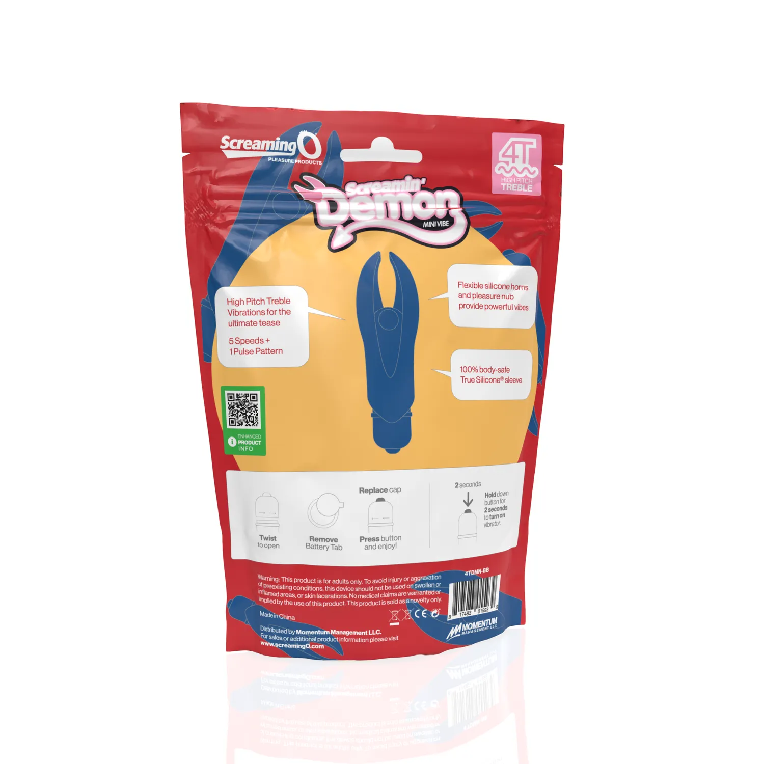 Screaming O Demon 4T bullet vibrator Blueberry siliconen