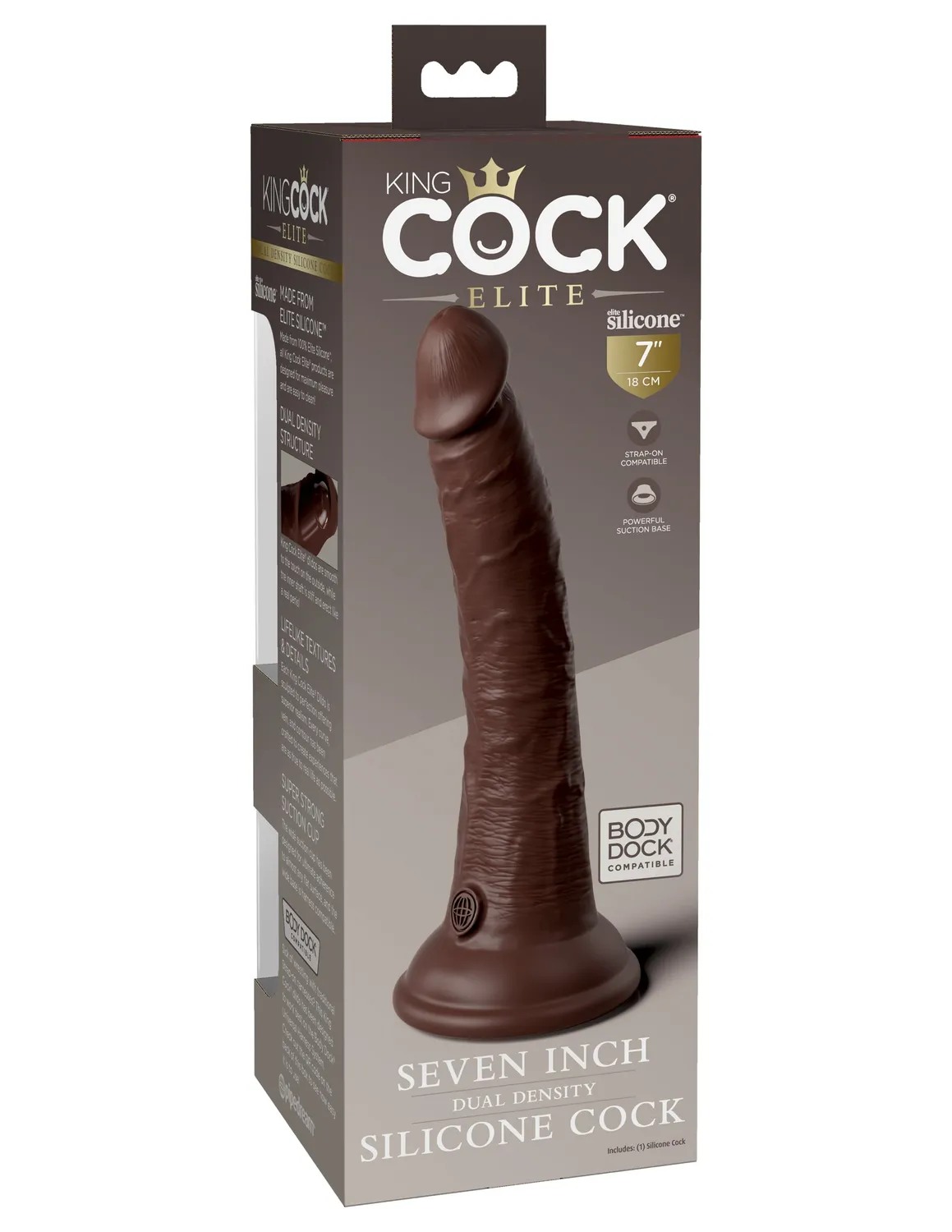 Pipedream King Cock Elite 7 inch siliconen dildo dual density