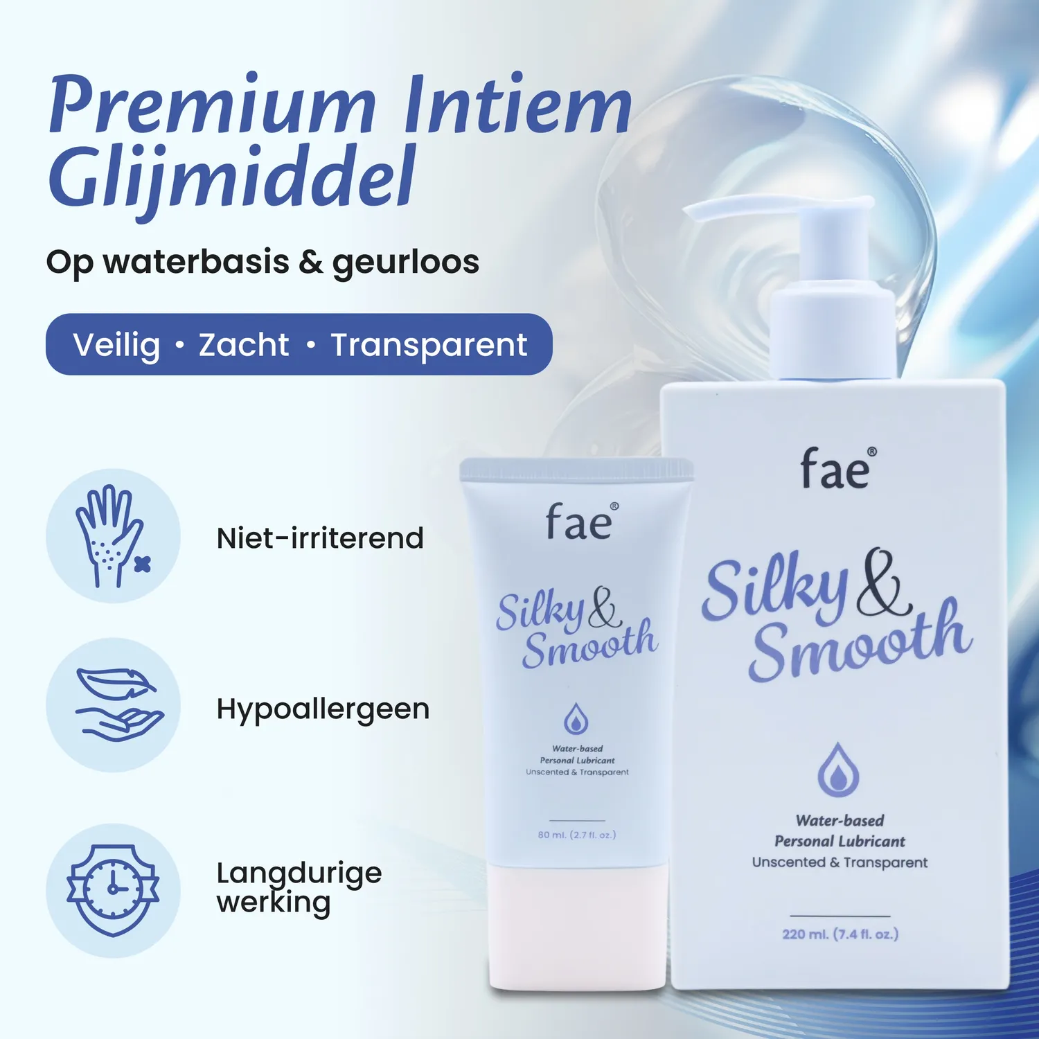 Fae Waterbased glijmiddel op waterbasis 80 ml zacht