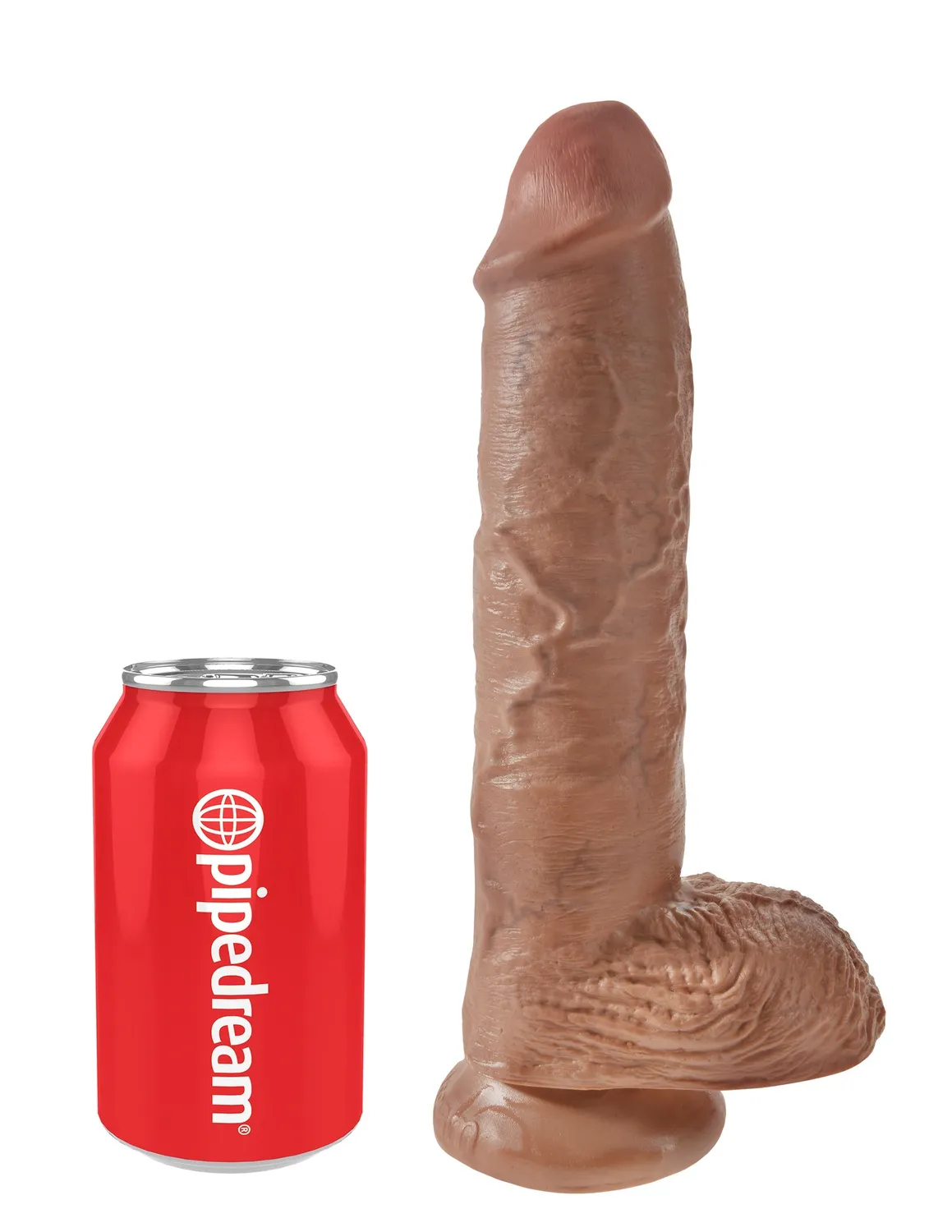 Pipedream King Cock 10" Cock with Balls dildo huidskleur groot
