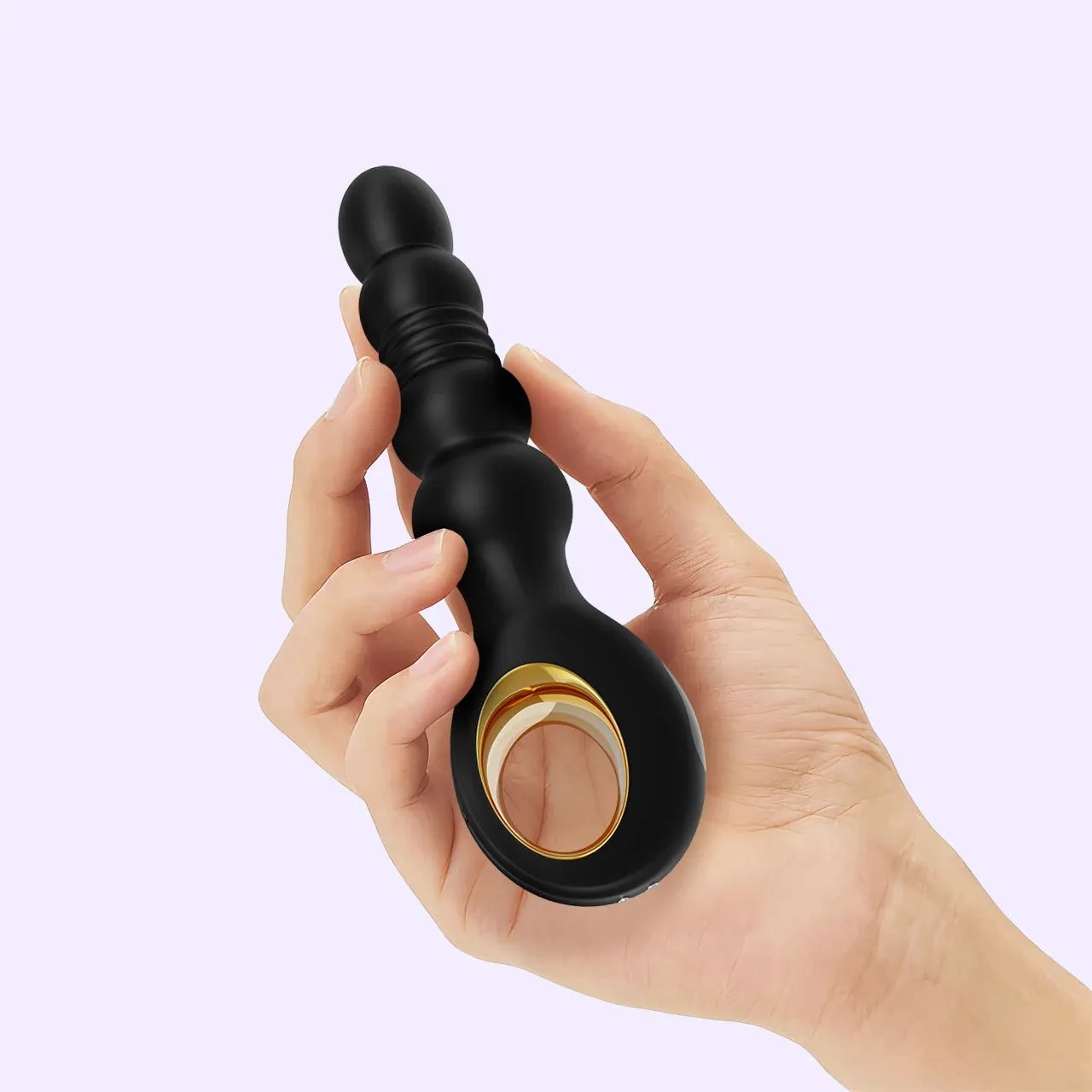 Beisar Potiphar vibrerende dildo zwart anal kralen