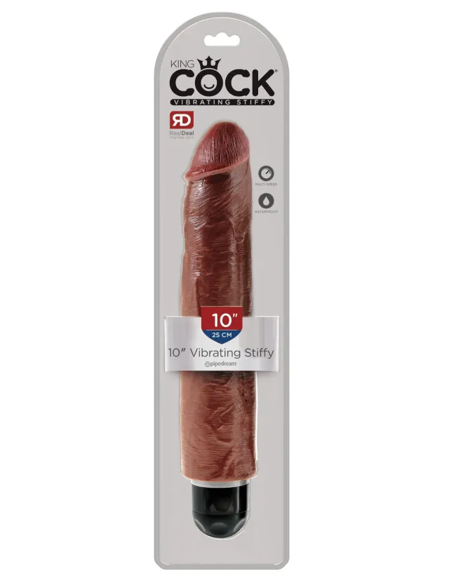 Pipedream King Cock 10 Vibrating Stiffy vibrator transparant