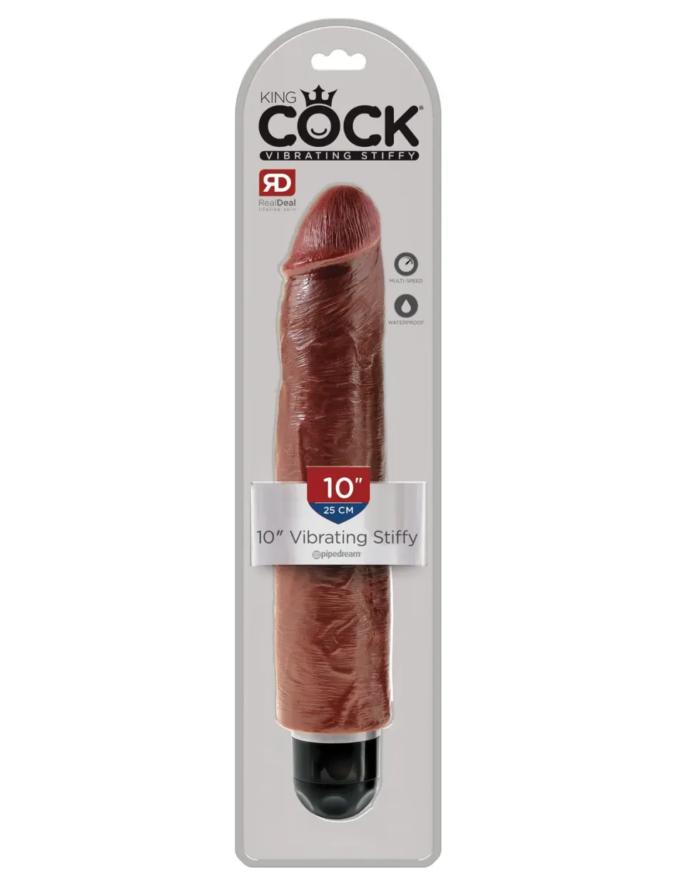 Pipedream King Cock 10 Vibrating Stiffy vibrator transparant