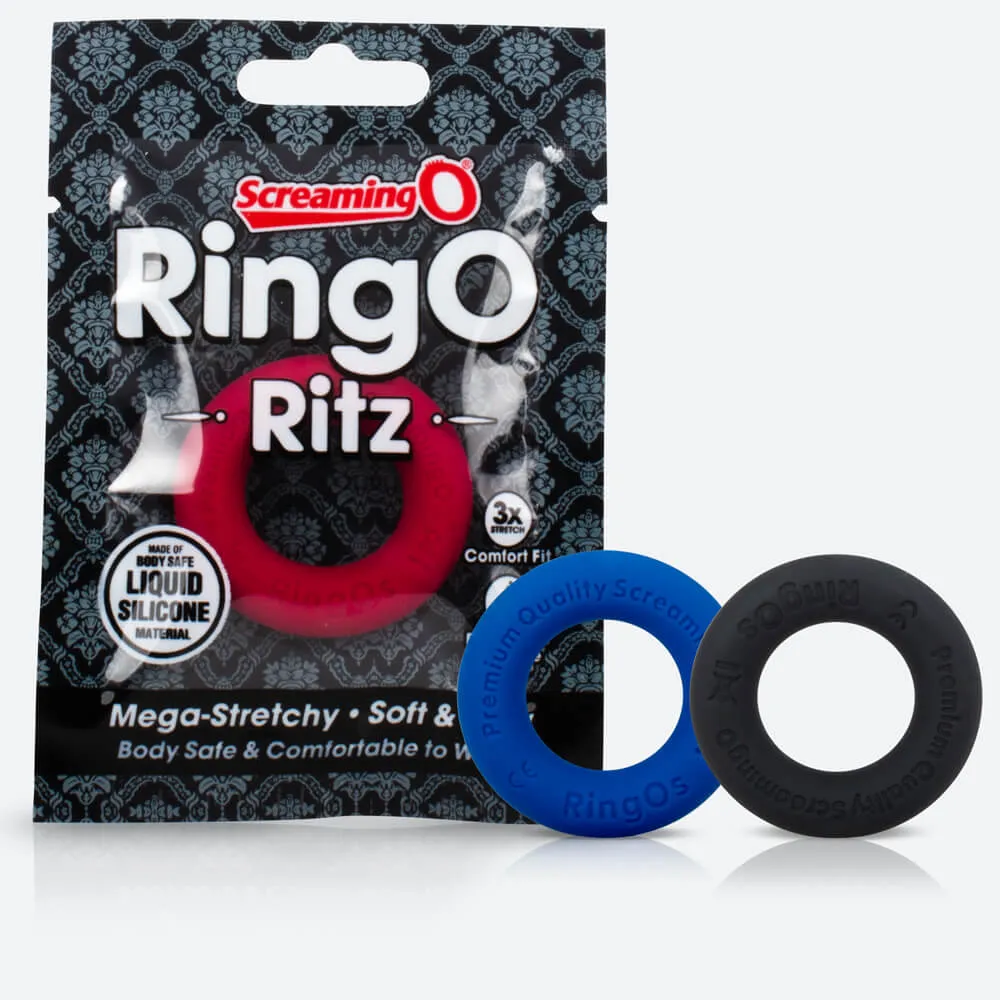 Screaming O Ring O Ritz cockring blauw siliconen