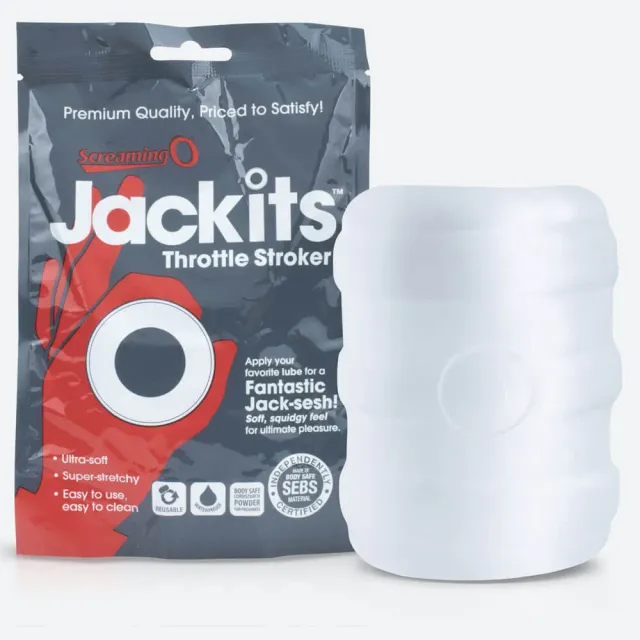 Screaming O Jackits Throttle Stroker masturbator clear