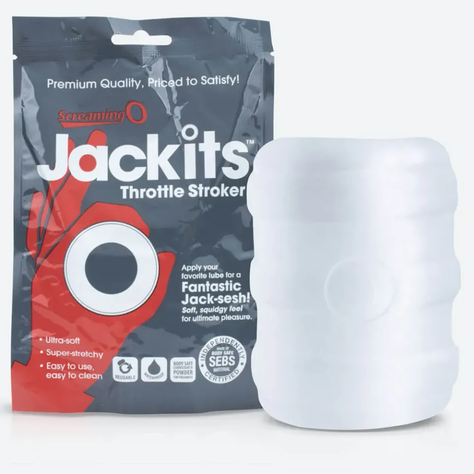 Screaming O Jackits Throttle Stroker masturbator clear