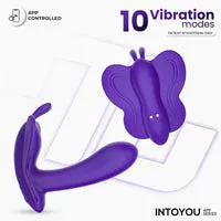 Intoyou Wingy vlindervibrator paars met app