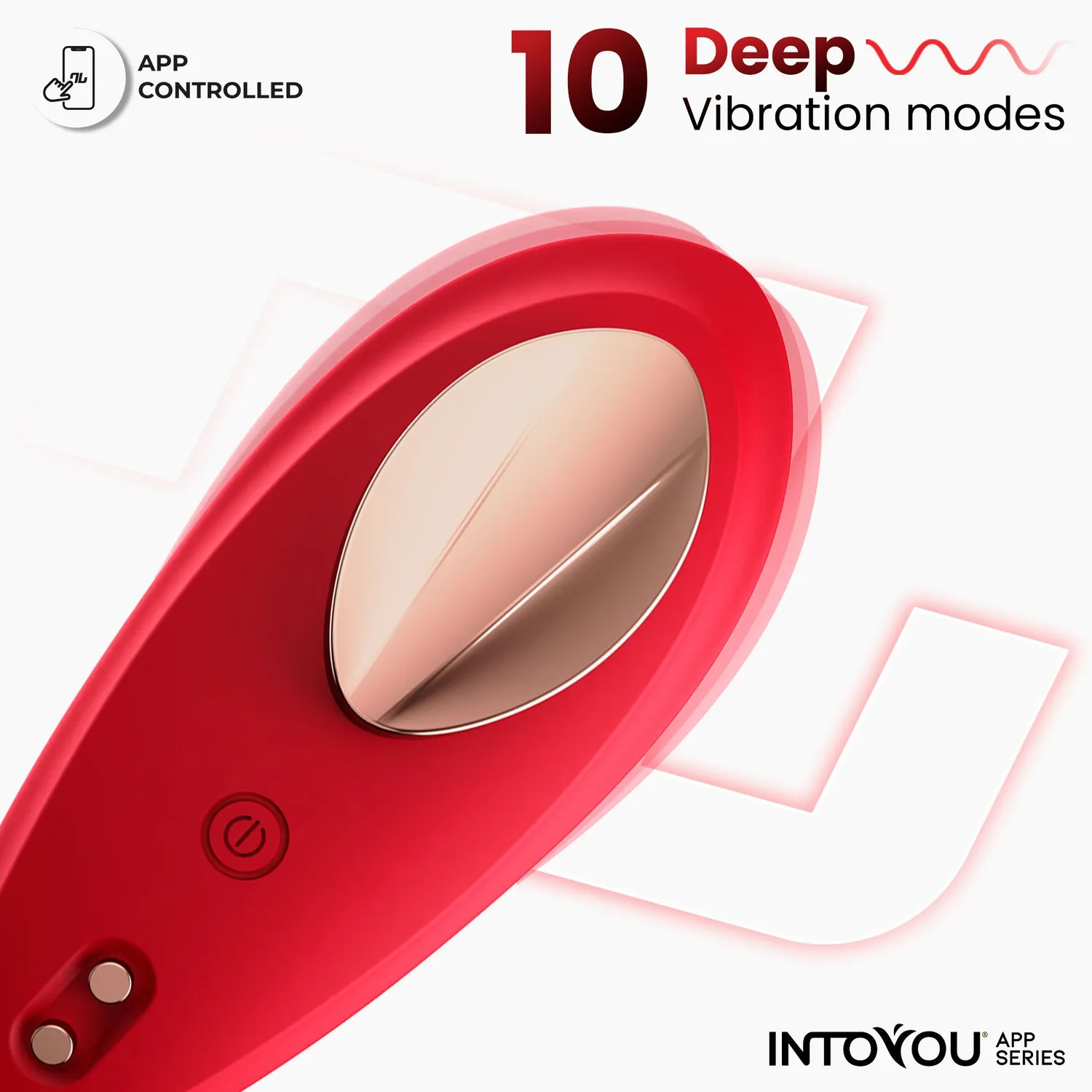 Intoyou Slipvibrator met App Rood stil