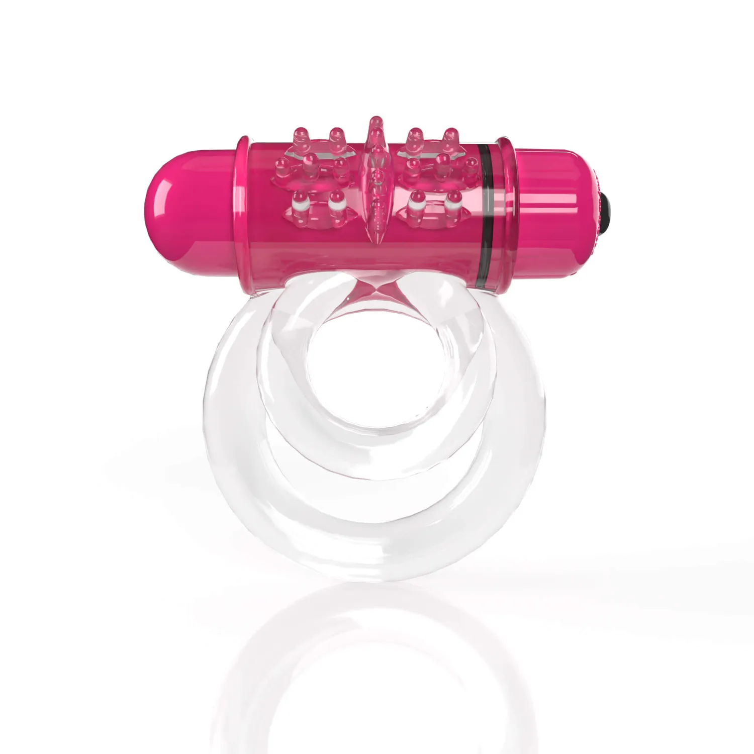 Screaming O 4T DoubleO 6 vibrerende cockring strawberry – dubbele ring
