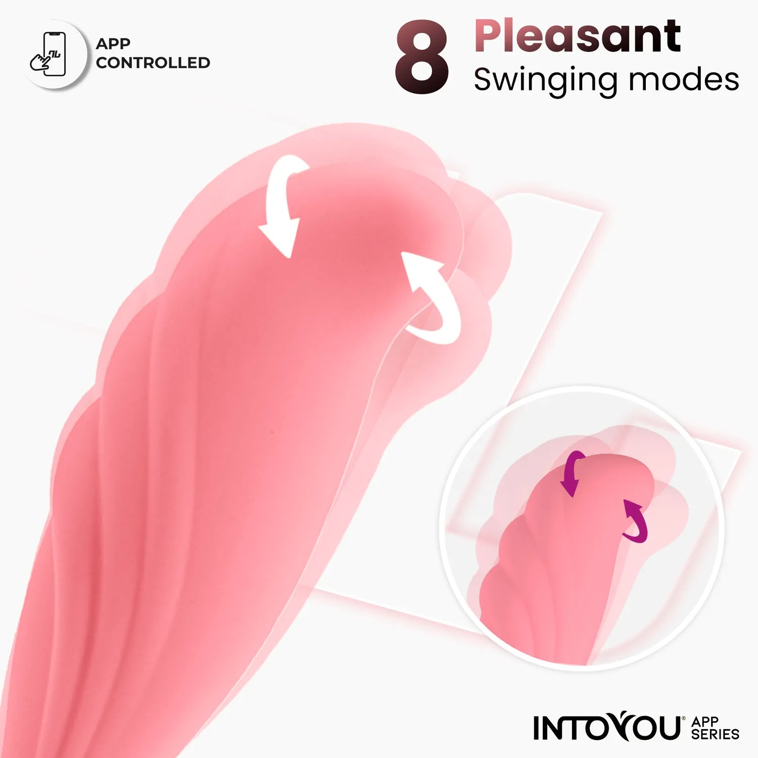 Intoyou Waving vibro-ei met app roze 8 standen