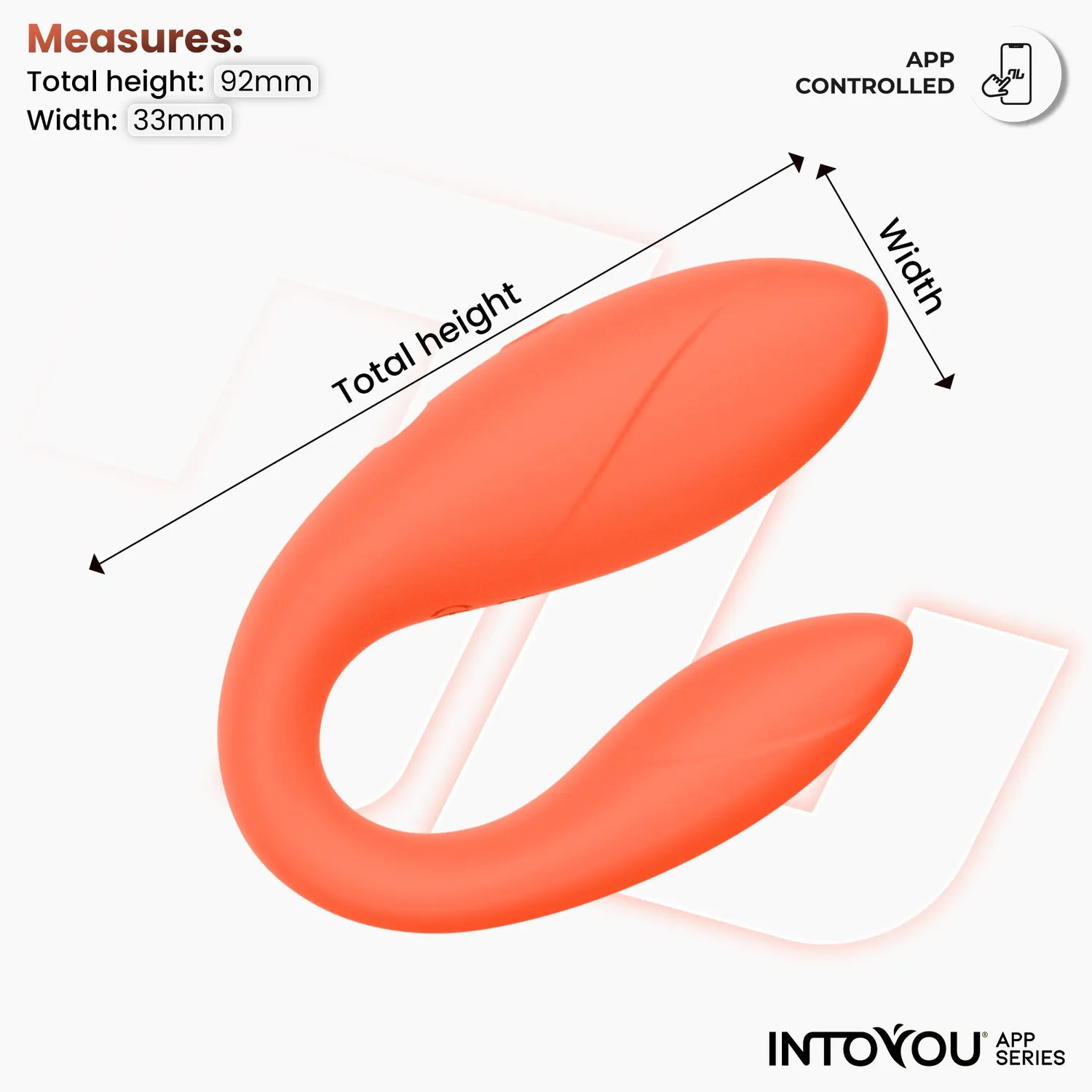 Intoyou Stellen Vibrator met App Zalm Dubbele Motor