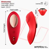 Intoyou APP slipvibrator rood met magneet