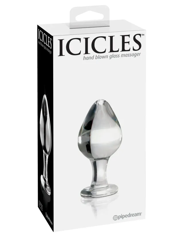 Pipedream Icicles No. 25 glazen buttplug transparant klein